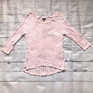 Two Express light weight Sweater, extra small,light pastel pink & fuchsia.